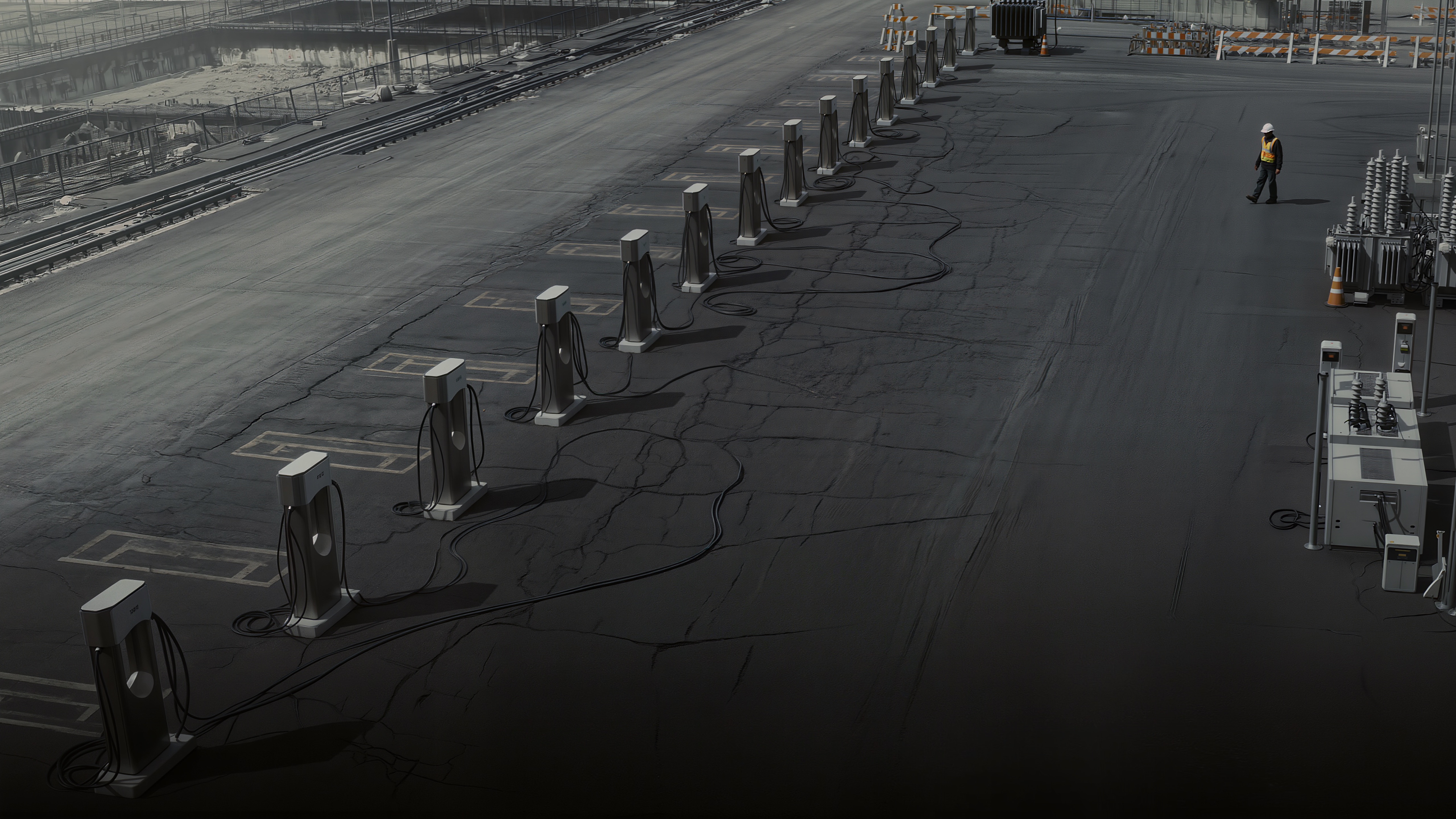 Traditional grid-first EV charging deployment — long lead time before first revenue